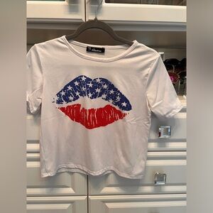 Short sleeve crop t-shirt